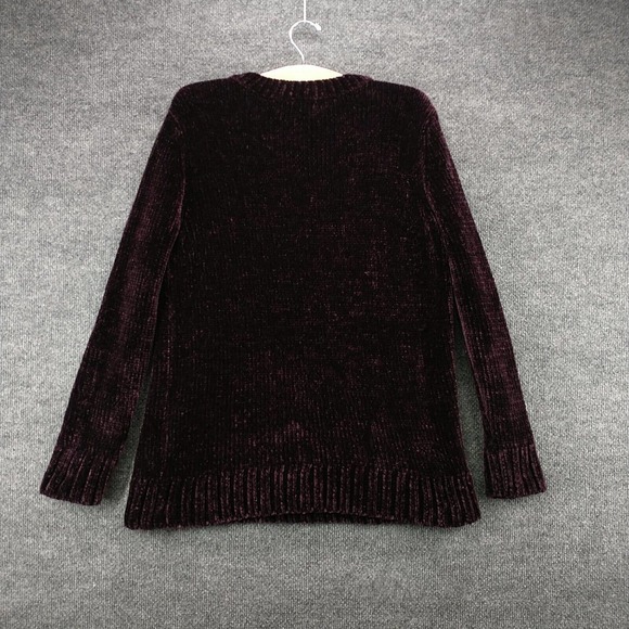 Orvis Women's Knit Sweater Purple Medium Long Sleeve Crew Neck Regular Fit - Picture 5 of 11